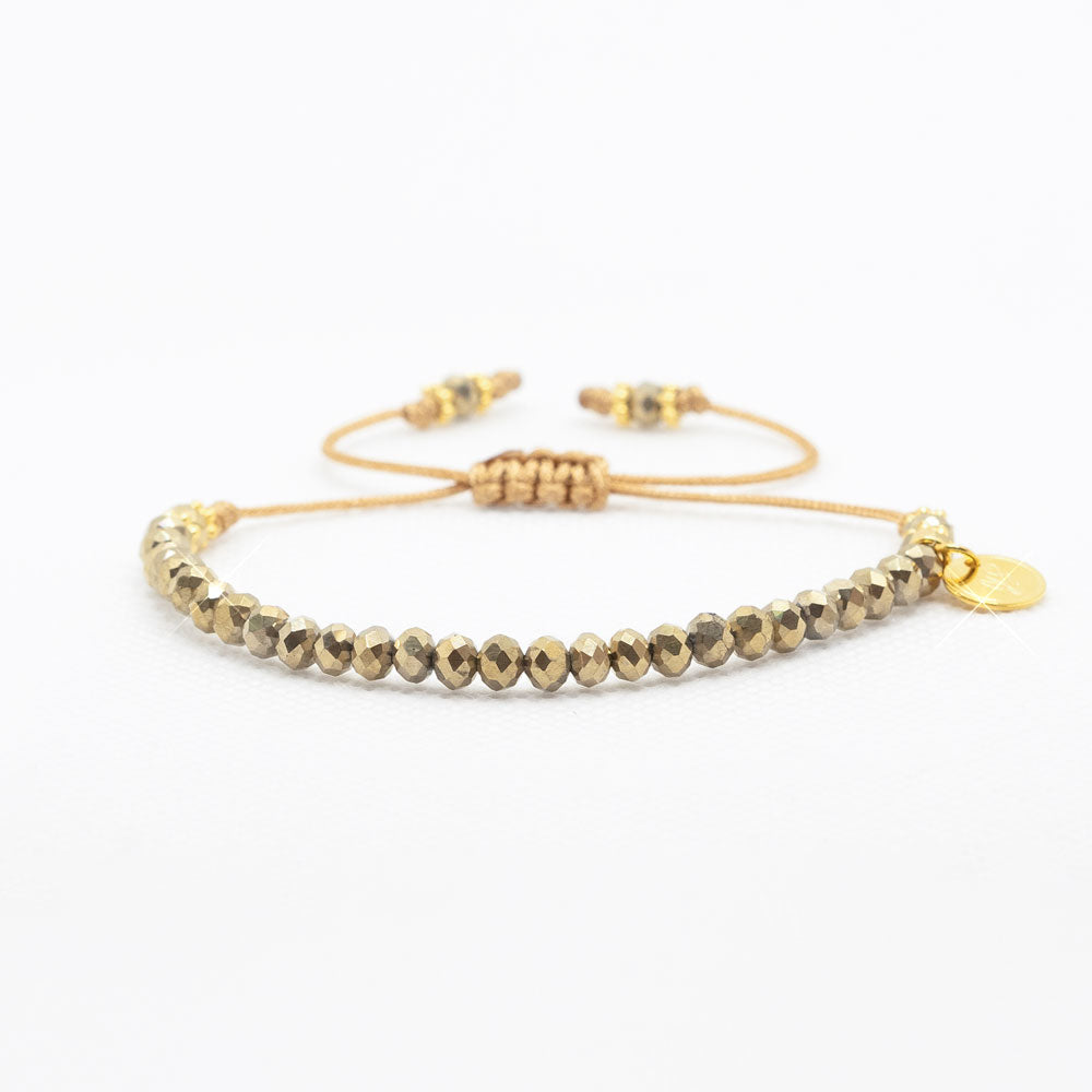 Friendship Crystal Metallic Gold Bracelet