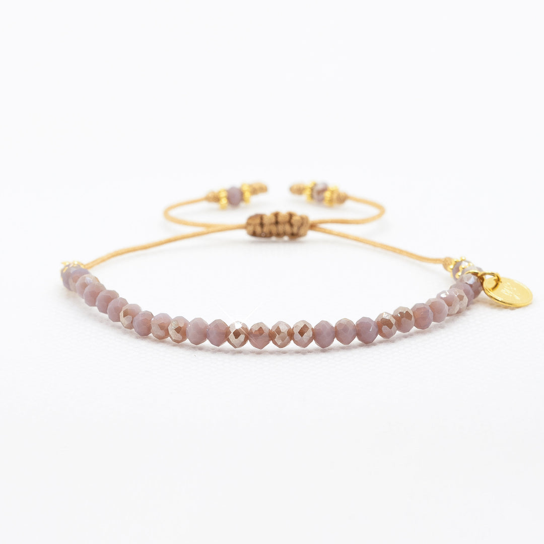 Friendship Crystal Purple Pastel Bracelet