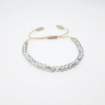 Friendship crystal green gradient clear bracelet