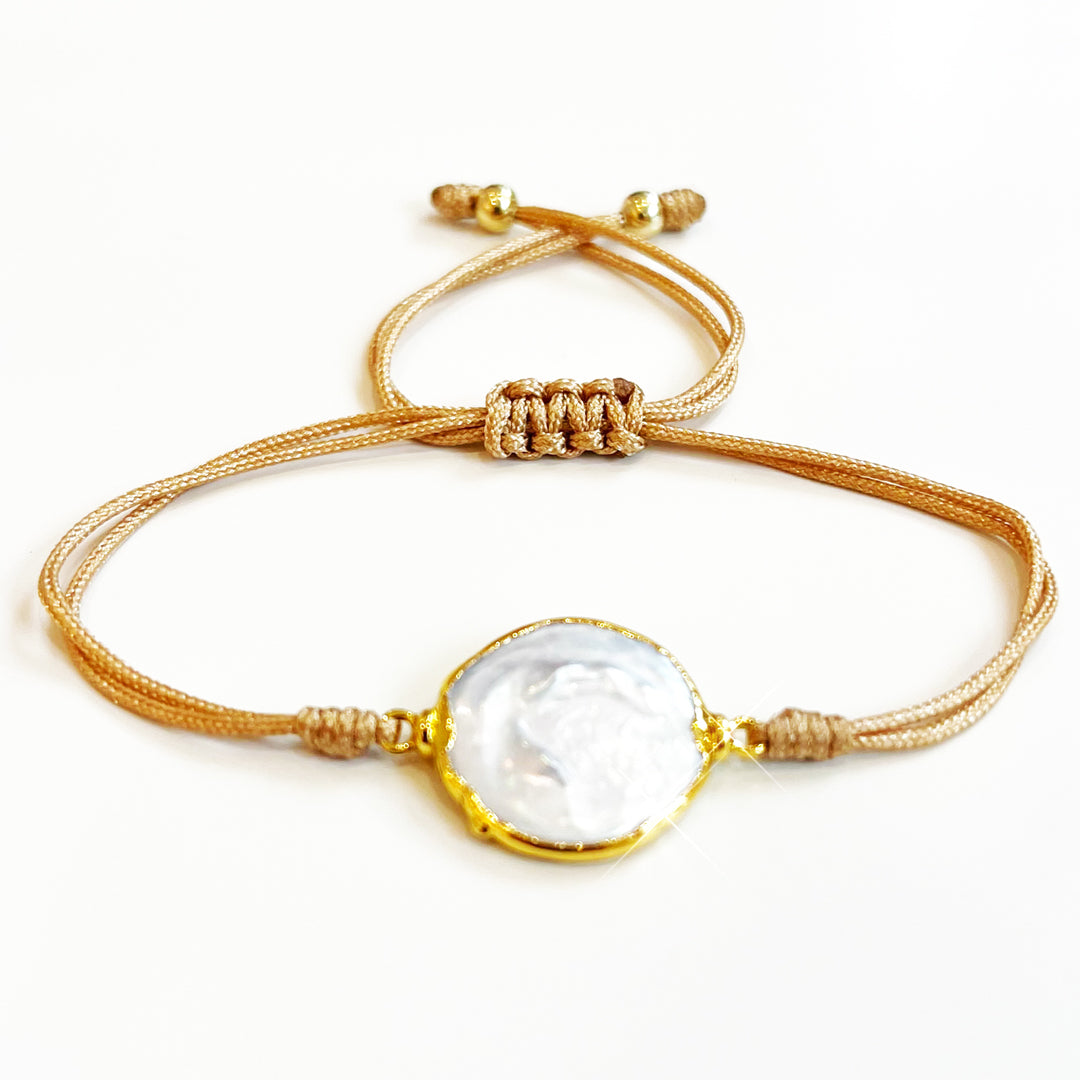 Mother of Pearl Gold Bracelet